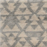 5' X 8' Ivory Or Grey Geometric Triangle Indoor Area Rug - Homeroots
