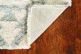 5' X 8' Ivory Or Grey Geometric Triangle Indoor Area Rug - Homeroots
