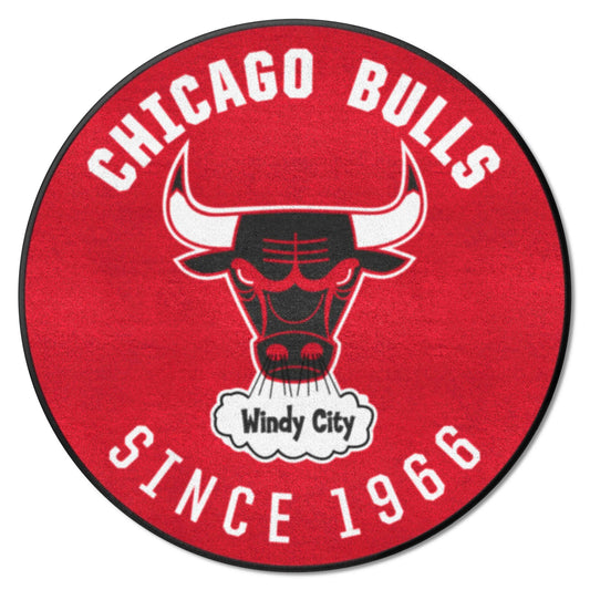 NBA Retro Chicago Bulls Roundel Rug - 27in. Diameter - Chicago Bulls