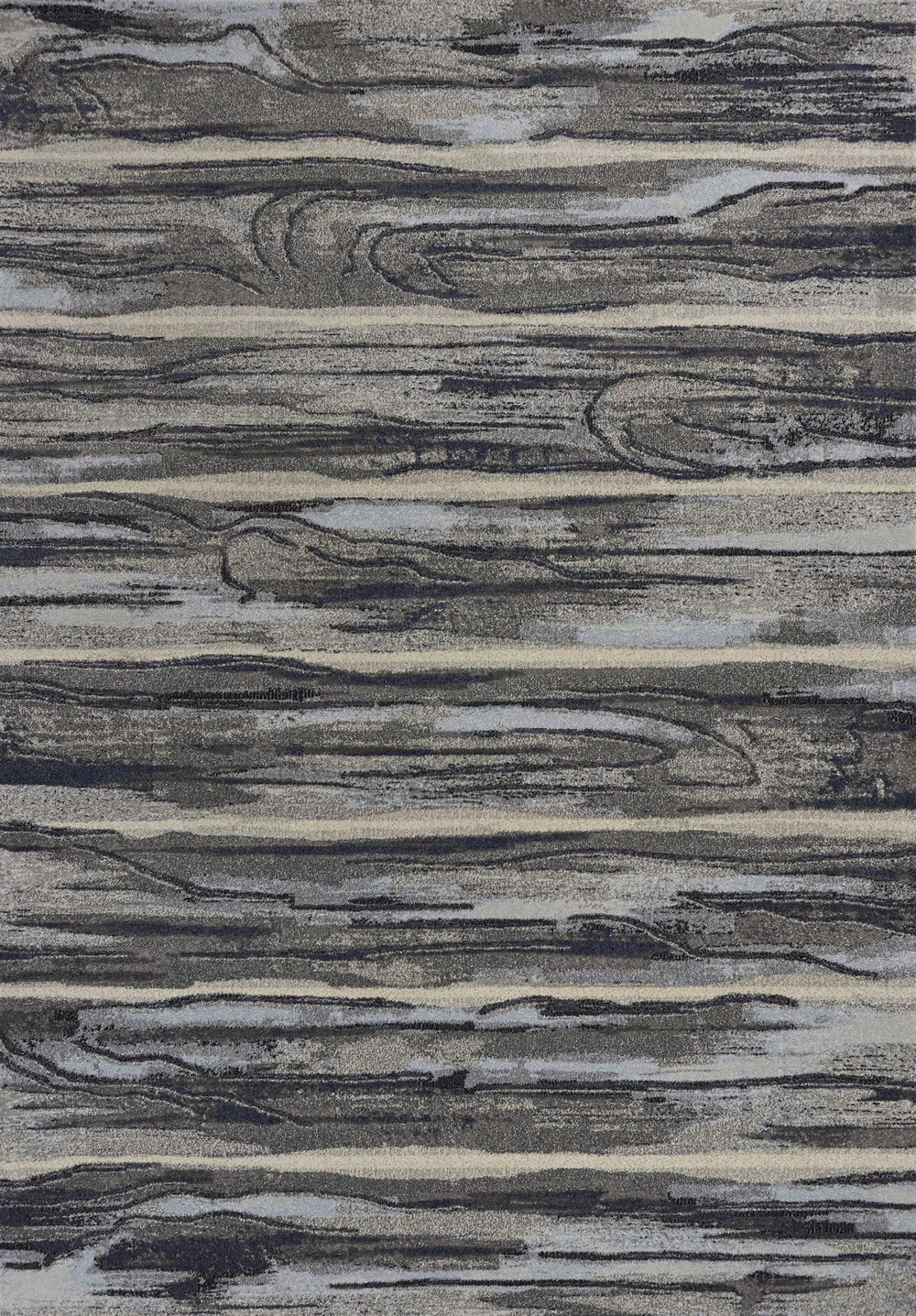 5' X 8' Grey Machine Woven Abstract Brushstroke Indoor Area Rug - Homeroots
