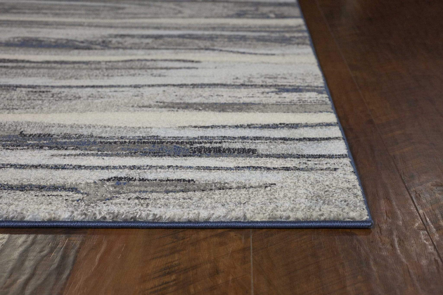 5' X 8' Grey Machine Woven Abstract Brushstroke Indoor Area Rug - Homeroots - Flyclothing LLC