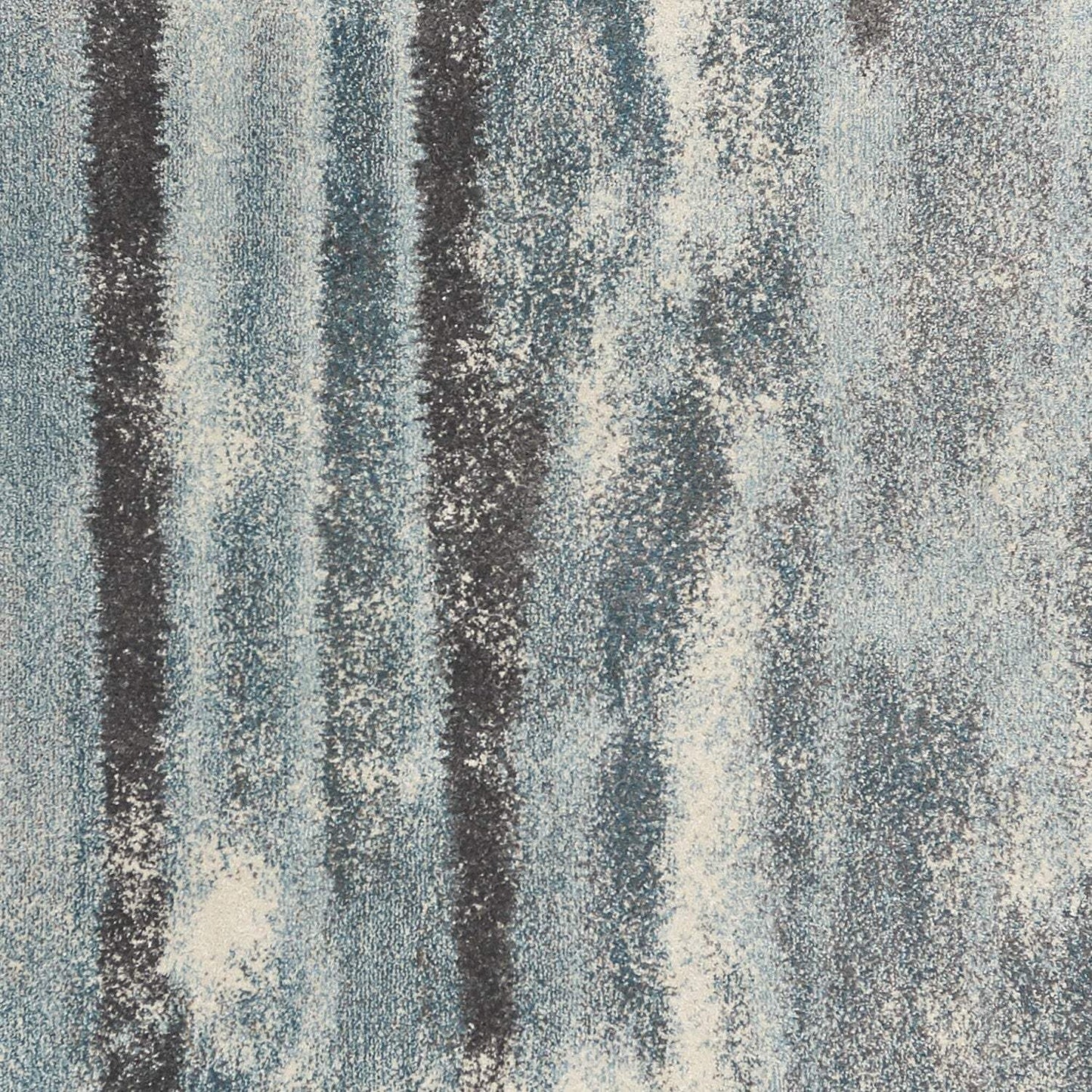 5' X 8' Teal Abstract Brushstrokes Indoor Area Rug - Homeroots - Flyclothing LLC
