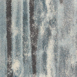 5' X 8' Teal Abstract Brushstrokes Indoor Area Rug - Homeroots - Flyclothing LLC