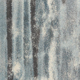 5' X 8' Teal Abstract Brushstrokes Indoor Area Rug - Homeroots