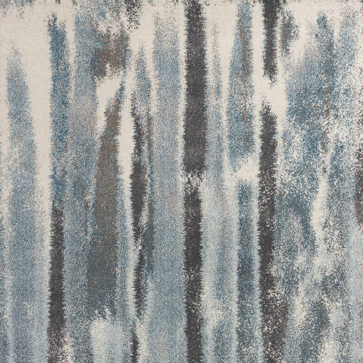 5' X 8' Teal Abstract Brushstrokes Indoor Area Rug - Homeroots - Flyclothing LLC