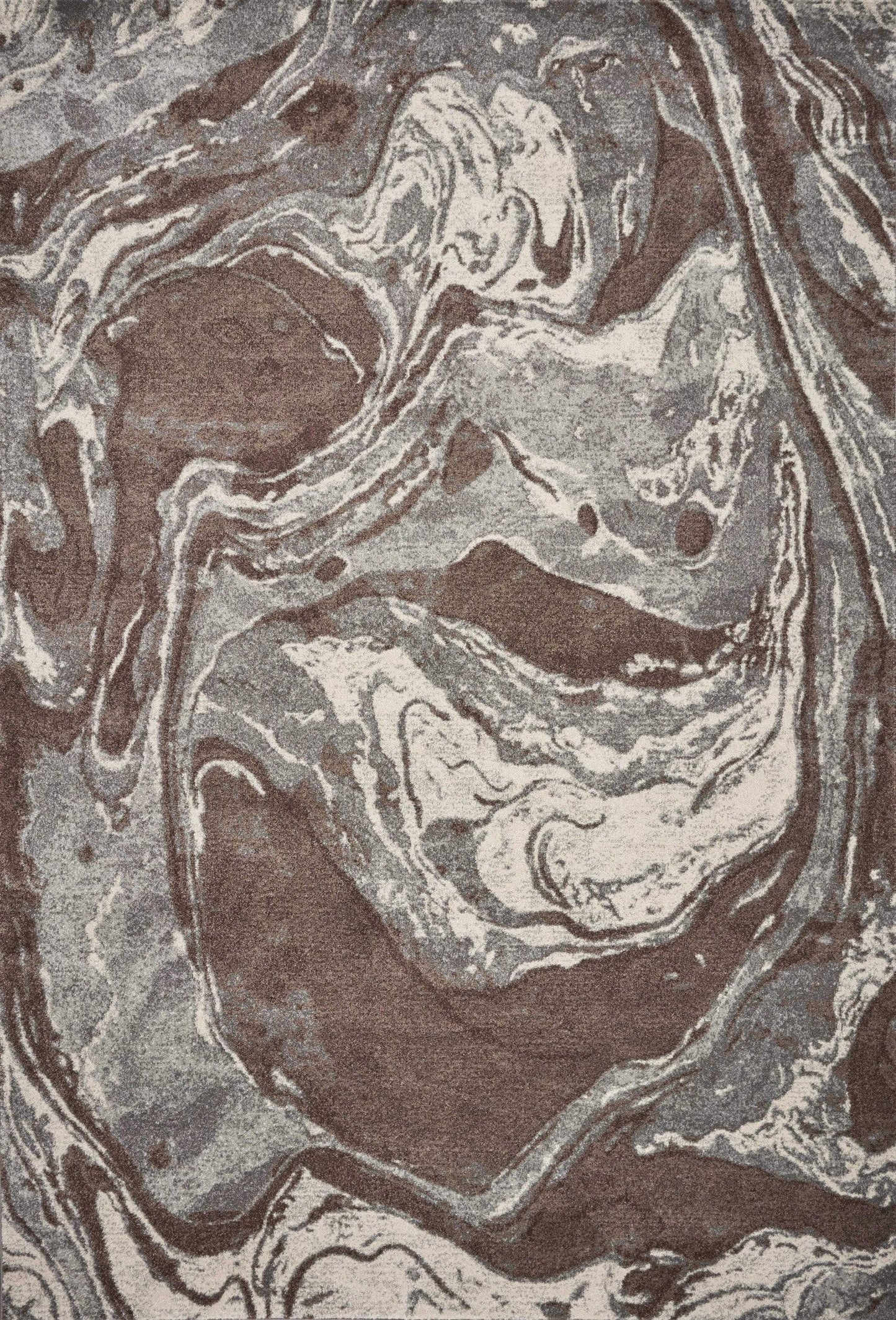 5' X 8' Mocha Marble Indoor Area Rug - Homeroots - Flyclothing LLC