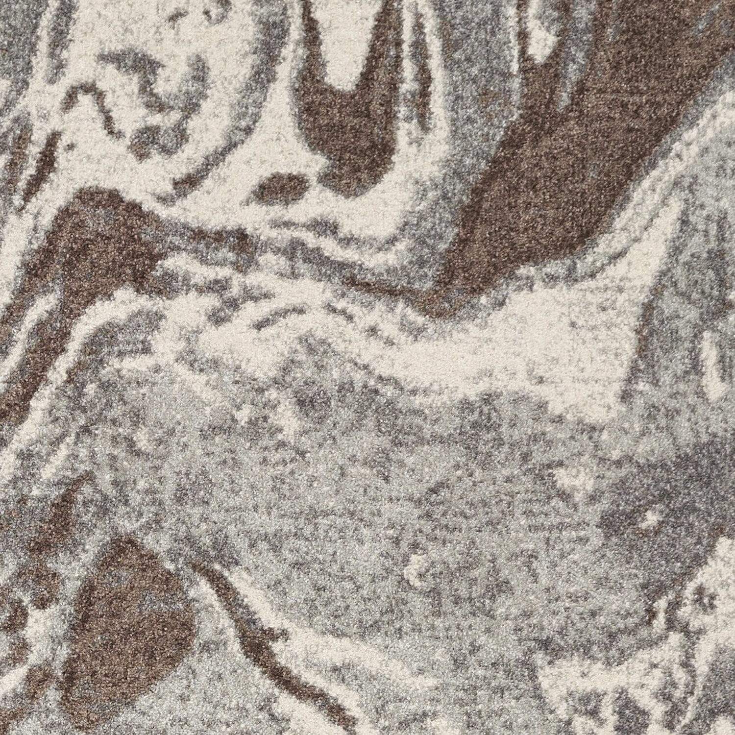 5' X 8' Mocha Marble Indoor Area Rug - Homeroots - Flyclothing LLC