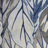 5' X 8' Grey Navy Machine Woven Tropical Indoor Area Rug - Homeroots - Flyclothing LLC