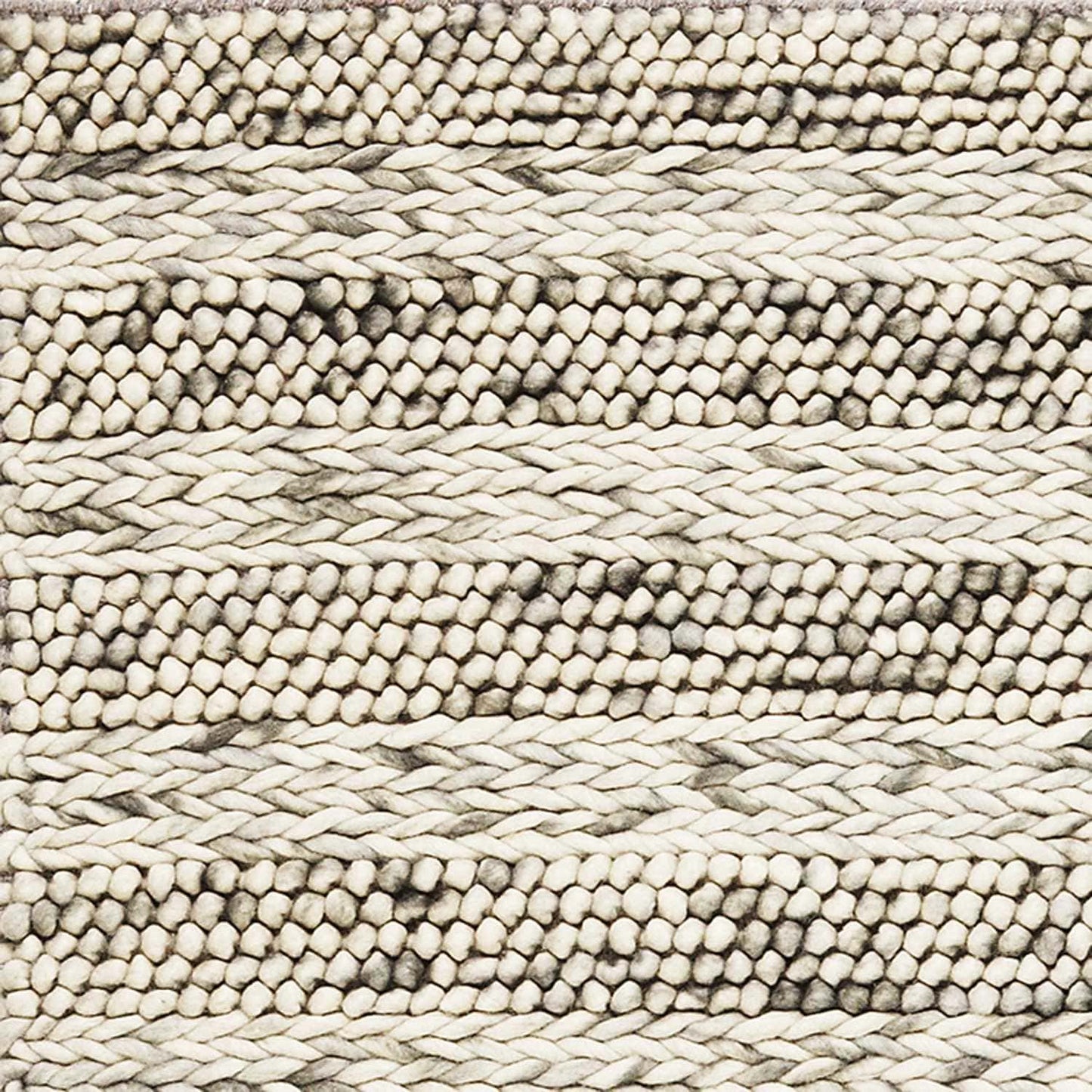 3' X 5' Grey Braided Wool Indoor Area Rug - Homeroots - Flyclothing LLC