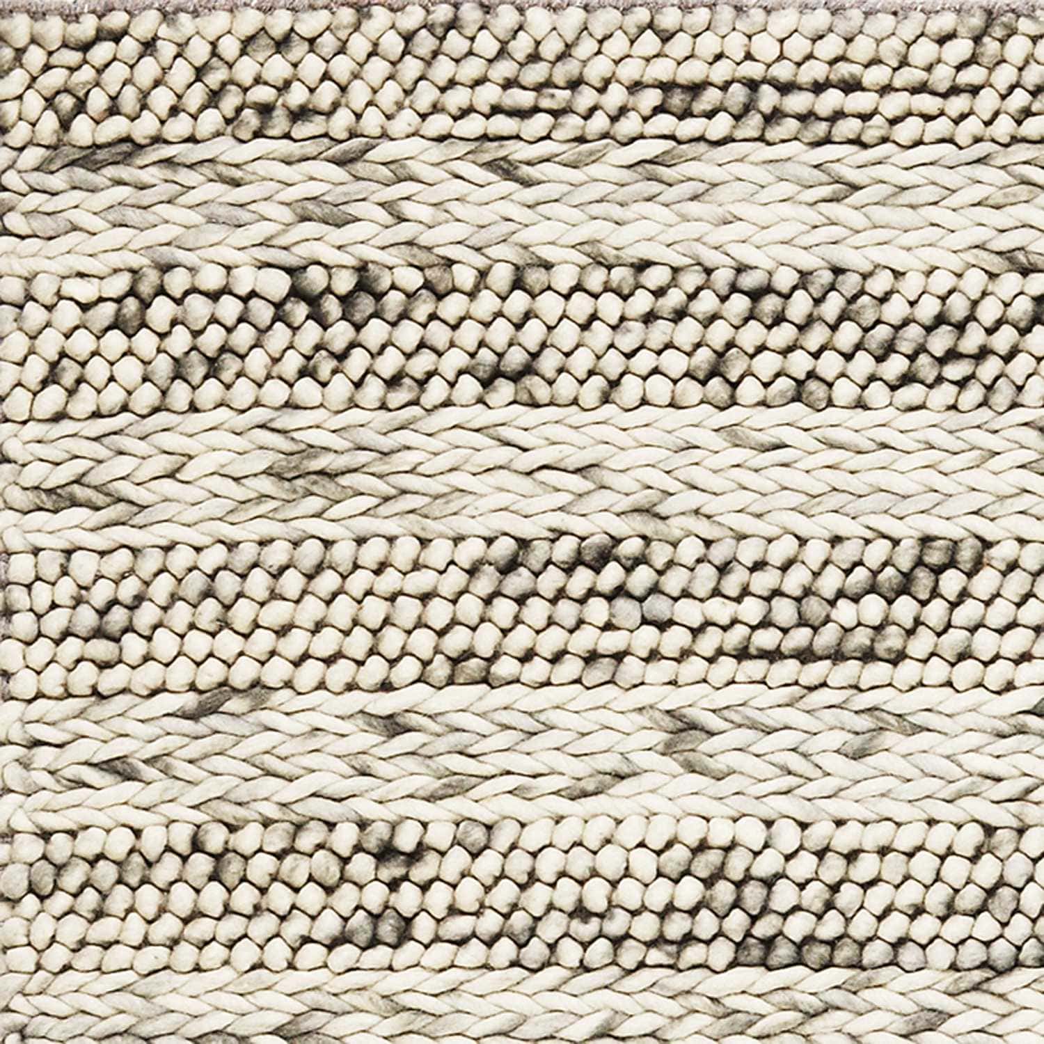 3' X 5' Grey Braided Wool Indoor Area Rug - Homeroots - Flyclothing LLC