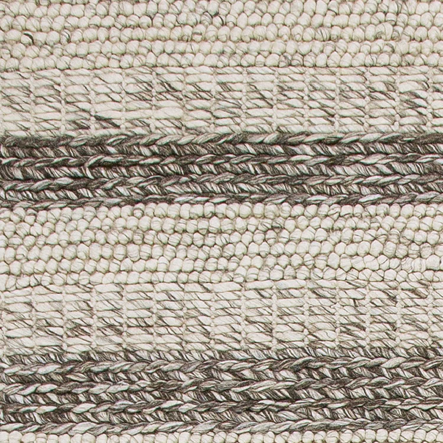 3' X 5' Grey White Hand Woven Knobby Stripes Indoor Area Rug - Homeroots - Flyclothing LLC