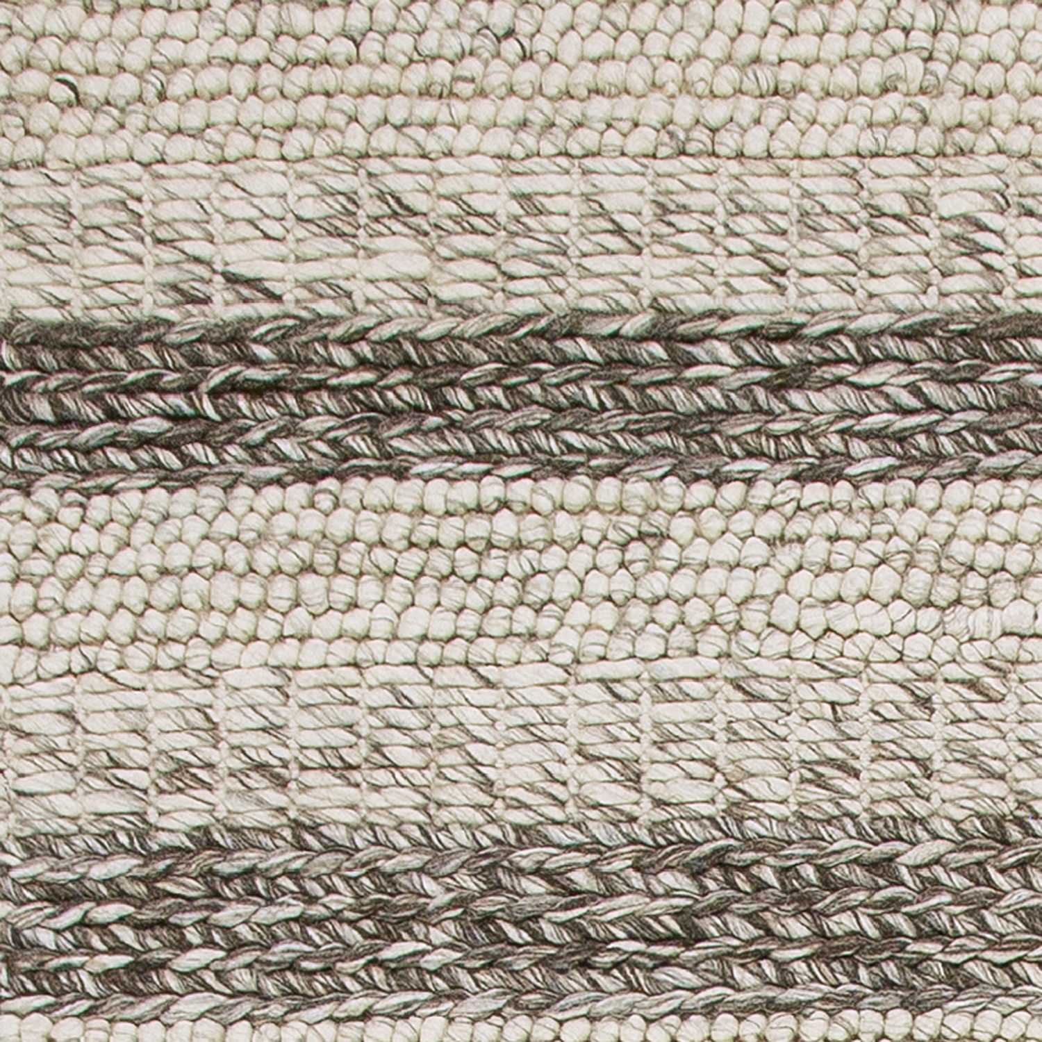 3' X 5' Grey White Hand Woven Knobby Stripes Indoor Area Rug - Homeroots - Flyclothing LLC