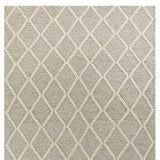 3' X 5' Grey Braided Diamonds Wool Indoor Area Rug - Homeroots - Flyclothing LLC