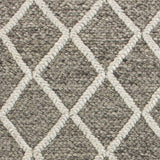 3' X 5' Dark Grey Hand Woven Diamond Pattern Indoor Area Rug - Homeroots - Flyclothing LLC