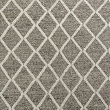 3' X 5' Dark Grey Hand Woven Diamond Pattern Indoor Area Rug - Homeroots