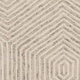 5' X 7' Ivory Geometric Hexagon Wool Indoor Area Rug - Homeroots - Flyclothing LLC