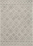 5' X 7' Sand Geometric Diamond Wool Indoor Area Rug - Homeroots - Flyclothing LLC
