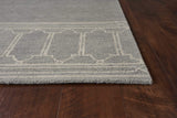 5' X 7' Grey Geometric Pattern Wool Indoor Area Rug - Homeroots - Flyclothing LLC