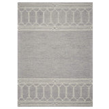 5' X 7' Grey Geometric Pattern Wool Indoor Area Rug - Homeroots - Flyclothing LLC