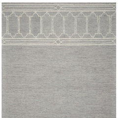 5' X 7' Grey Geometric Pattern Wool Indoor Area Rug - Homeroots