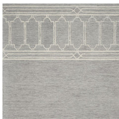 5' X 7' Grey Geometric Pattern Wool Indoor Area Rug - Homeroots