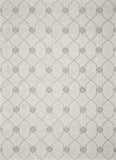5' X 7' Ivory Hand Tufted Wool Ogee Indoor Area Rug - Homeroots