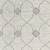 5' X 7' Ivory Hand Tufted Wool Ogee Indoor Area Rug - Homeroots