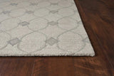 5' X 7' Ivory Hand Tufted Wool Ogee Indoor Area Rug - Homeroots - Flyclothing LLC