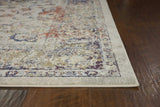 5' X 8' Ivory Floral Medallion Area Rug - Homeroots