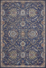5' X 8' Navy Gold and Ivory Oriental Area Rug - Homeroots - Flyclothing LLC