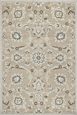 7' X 10' Gray And Ivory Floral Indoor Outdoor Area Rug - Homeroots - Flyclothing LLC