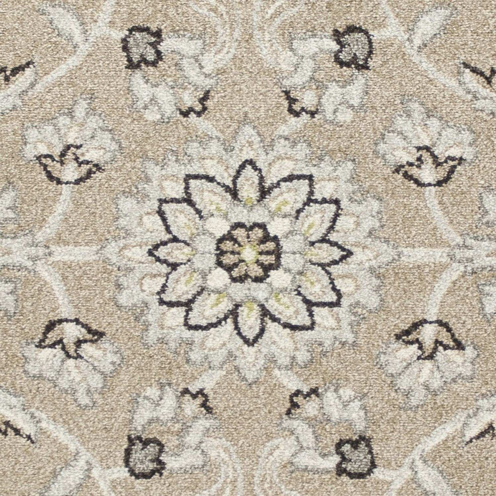 7' X 10' Gray And Ivory Floral Indoor Outdoor Area Rug - Homeroots - Flyclothing LLC