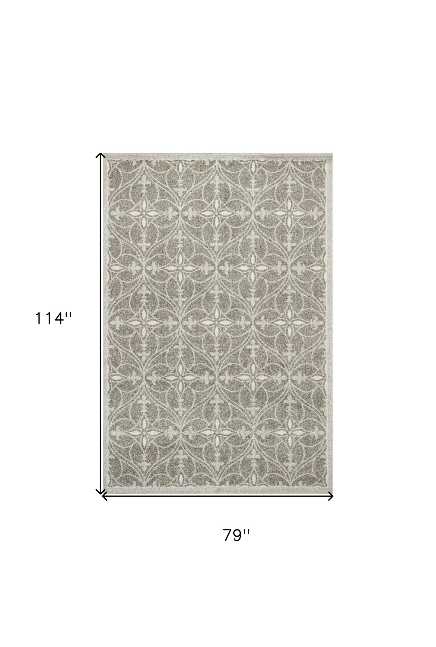 7' X 10' Gray Moroccan Indoor Outdoor Area Rug - Homeroots - Flyclothing LLC