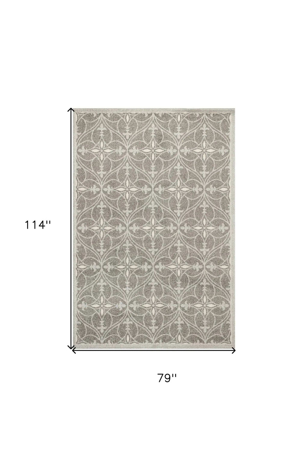 7' X 10' Gray Moroccan Indoor Outdoor Area Rug - Homeroots - Flyclothing LLC