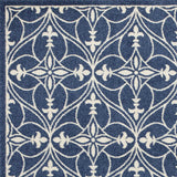 7' X 9' Denim Vintage Trellis Uv Treated Indoor Area Rug - Homeroots