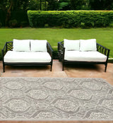 7' X 10' Silver Moroccan Indoor Outdoor Area Rug - Homeroots - Flyclothing LLC