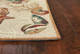 5' X 7' Beige Corals And Shells Indoor Area Rug - Homeroots - Flyclothing LLC