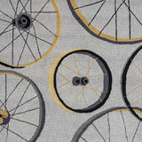 5' X 8' Grey Hand Hooked Wheels Indoor Area Rug - Homeroots - Flyclothing LLC