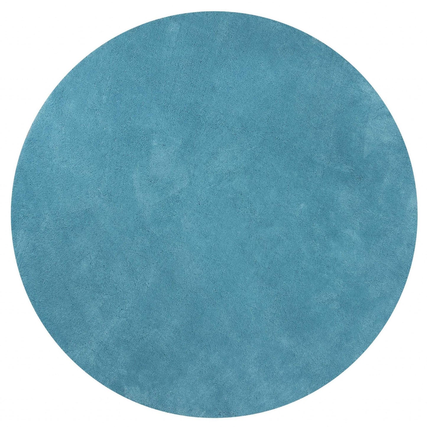 6' Highlighter Blue Round Indoor Shag Rug - Homeroots - Flyclothing LLC
