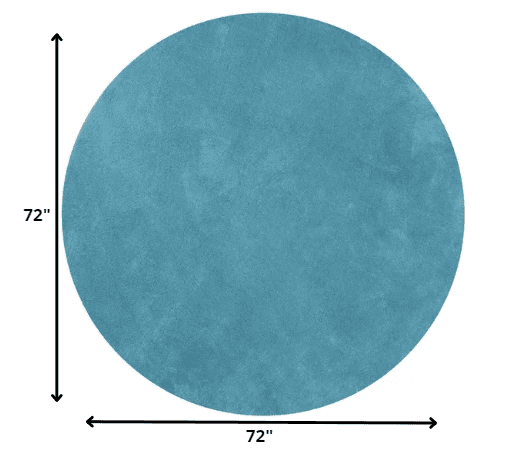 6' Highlighter Blue Round Indoor Shag Rug - Homeroots - Flyclothing LLC