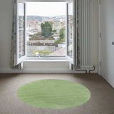 6' Round Spearmint Green Plain Indoor Area Rug - Homeroots - Flyclothing LLC