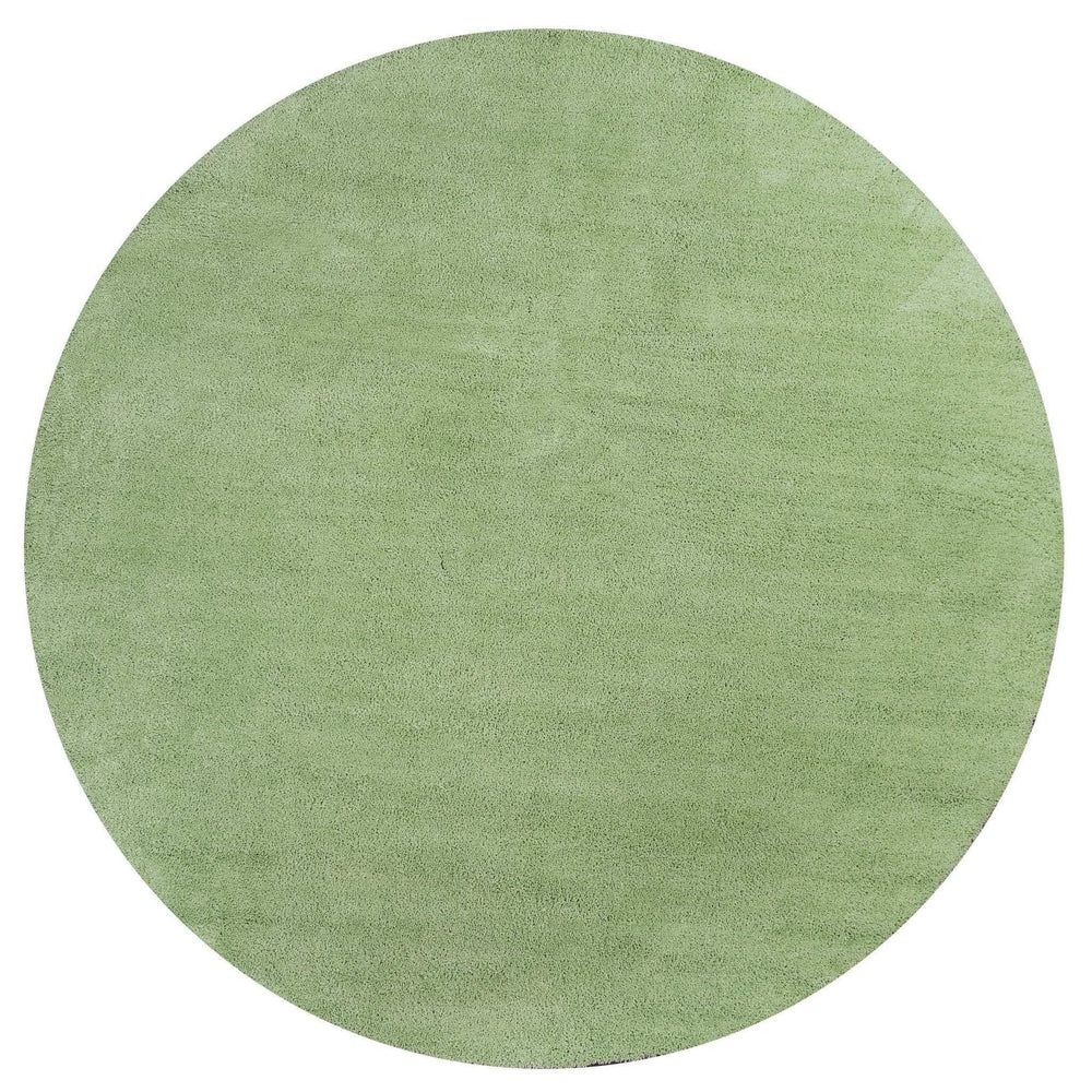6' Round Spearmint Green Plain Indoor Area Rug - Homeroots - Flyclothing LLC