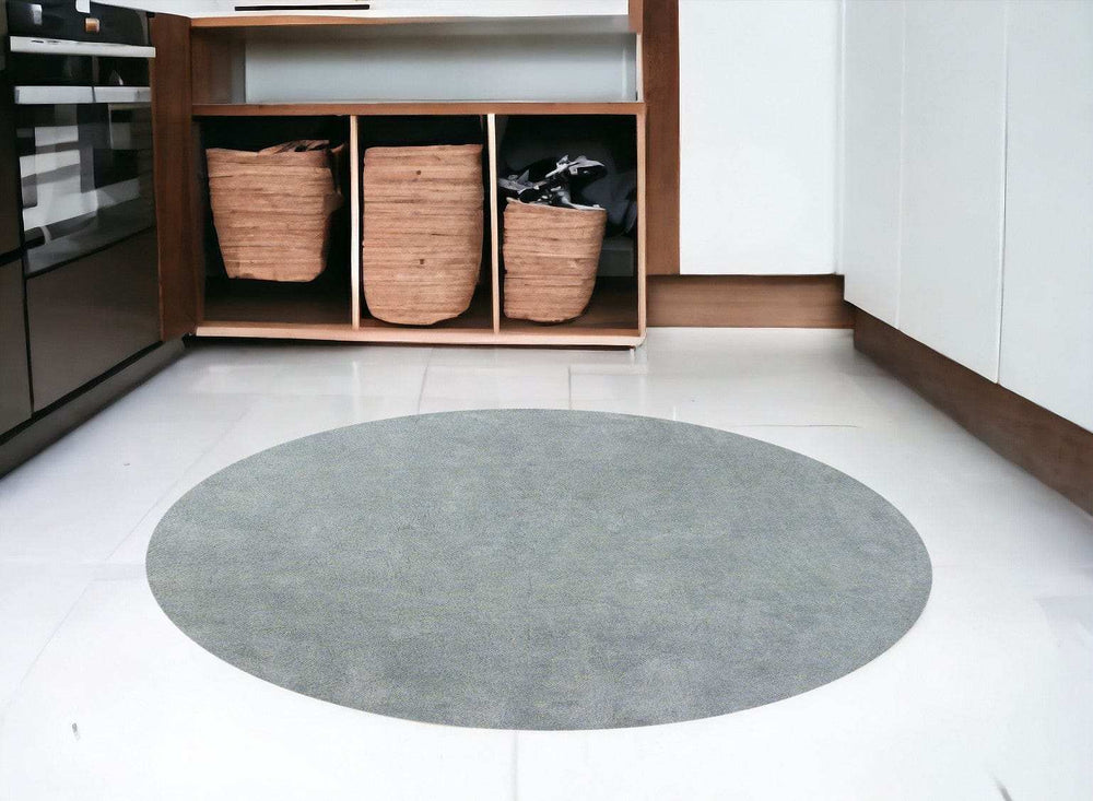 6' Blue Heather Round Indoor Shag Rug - Homeroots - Flyclothing LLC