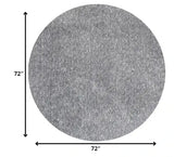 6' Round Grey Heather Plain Indoor Area Rug - Homeroots - Flyclothing LLC