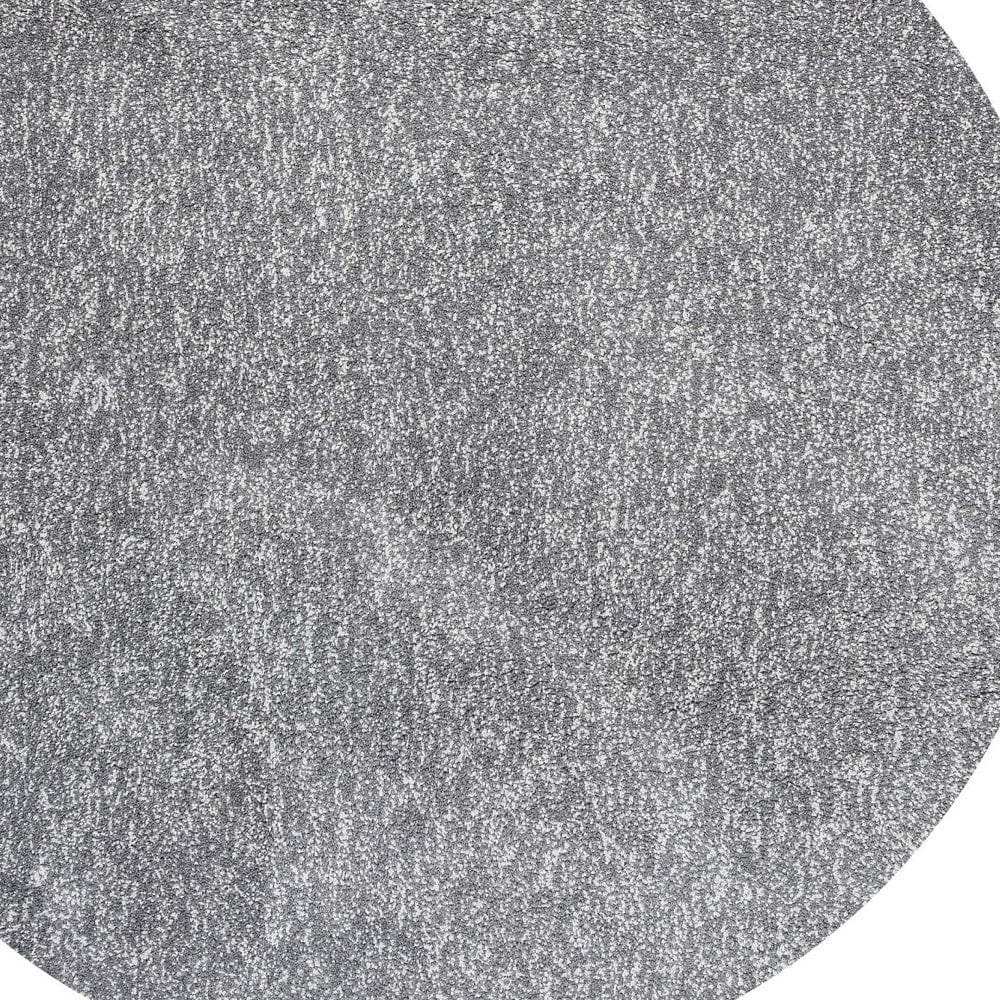 6' Round Grey Heather Plain Indoor Area Rug - Homeroots - Flyclothing LLC