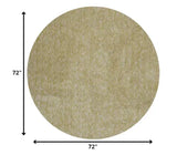 6' Yellow Heather Round Indoor Shag Rug - Homeroots - Flyclothing LLC