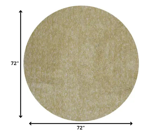 6' Yellow Heather Round Indoor Shag Rug - Homeroots - Flyclothing LLC