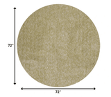 6' Yellow Heather Round Indoor Shag Rug - Homeroots - Flyclothing LLC