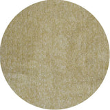 6' Yellow Heather Round Indoor Shag Rug - Homeroots - Flyclothing LLC