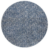6' Round Indigo Or Ivory Heather Plain Indoor Area Rug - Homeroots - Flyclothing LLC